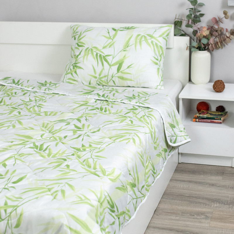 Комплект 2 в 1 одеяло 1,5сп + подушка стеганая 50х70 см 'ЛИССЕРО' 2 в 1, 1,5-сп.